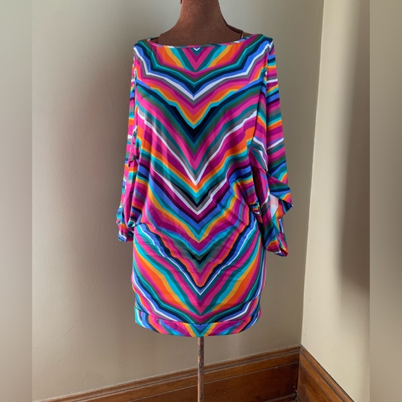 Trina turk swimsuit coverup, swimwear, swim tunic - Picture 1 of 8